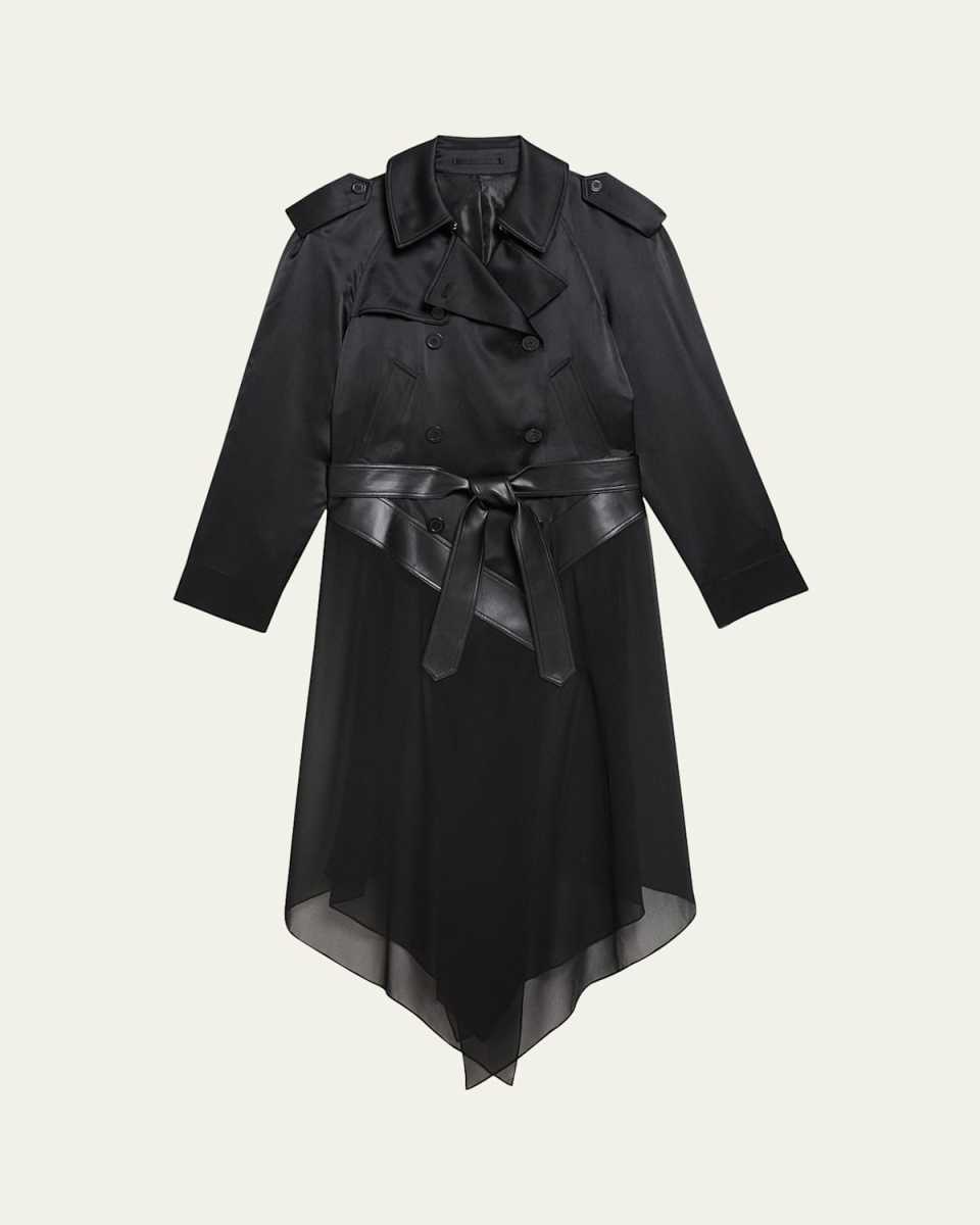 Belted Scarf Trench Coat